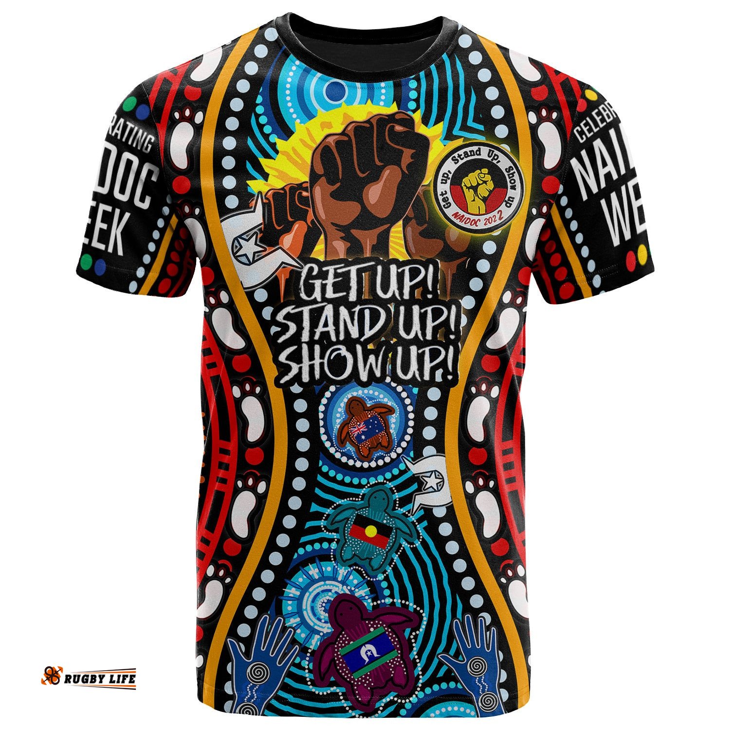 australia naidoc week 2022 custom t shirt aboriginal inspired and torres strait islander get up stand up show up