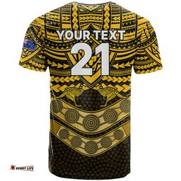 custom matildas soccer t shirt polynesian and aboriginal gold vibe