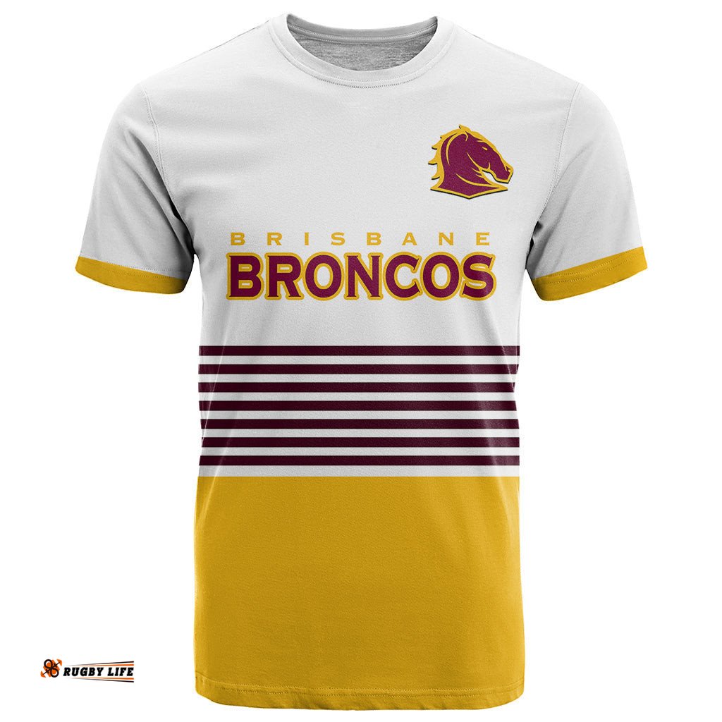 broncos rugby t shirt sporty style white version