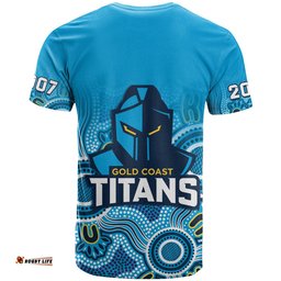 titans rugby t shirt gold coast 2007 aboriginal art
