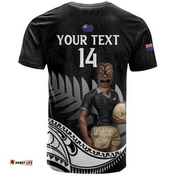 custom new zealand silver fern rugby t shirt 2024 aotearoa maori mascot go all black