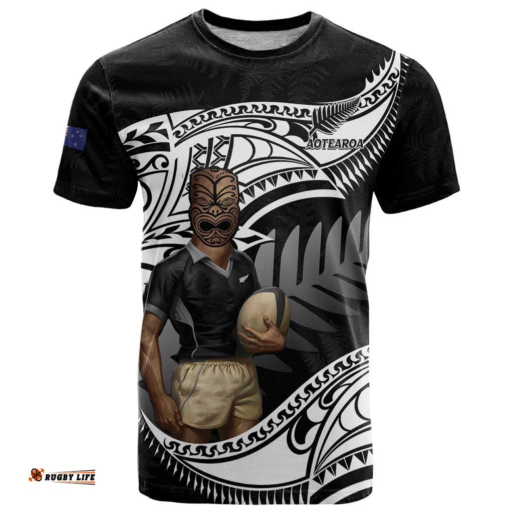 custom new zealand silver fern rugby t shirt 2024 aotearoa maori mascot go all black