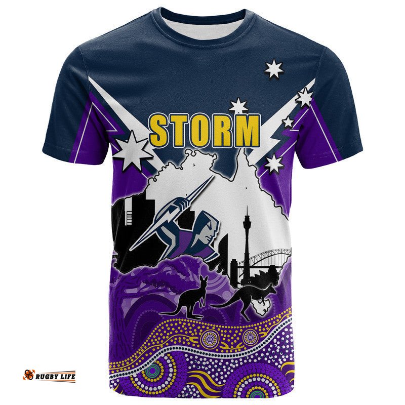 custom personalised storm rugby t shirt australia day style