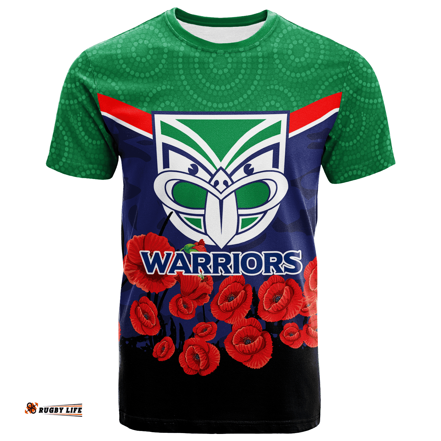 new zealand warriors anzac day indigenous art t shirt