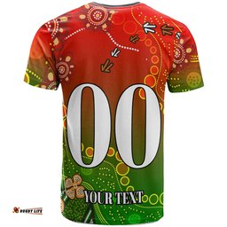 rabbitohs rugby t shirt custom 100 south rabbitohs premiership rugby with aboriginal culture player and number t shirt rlt14