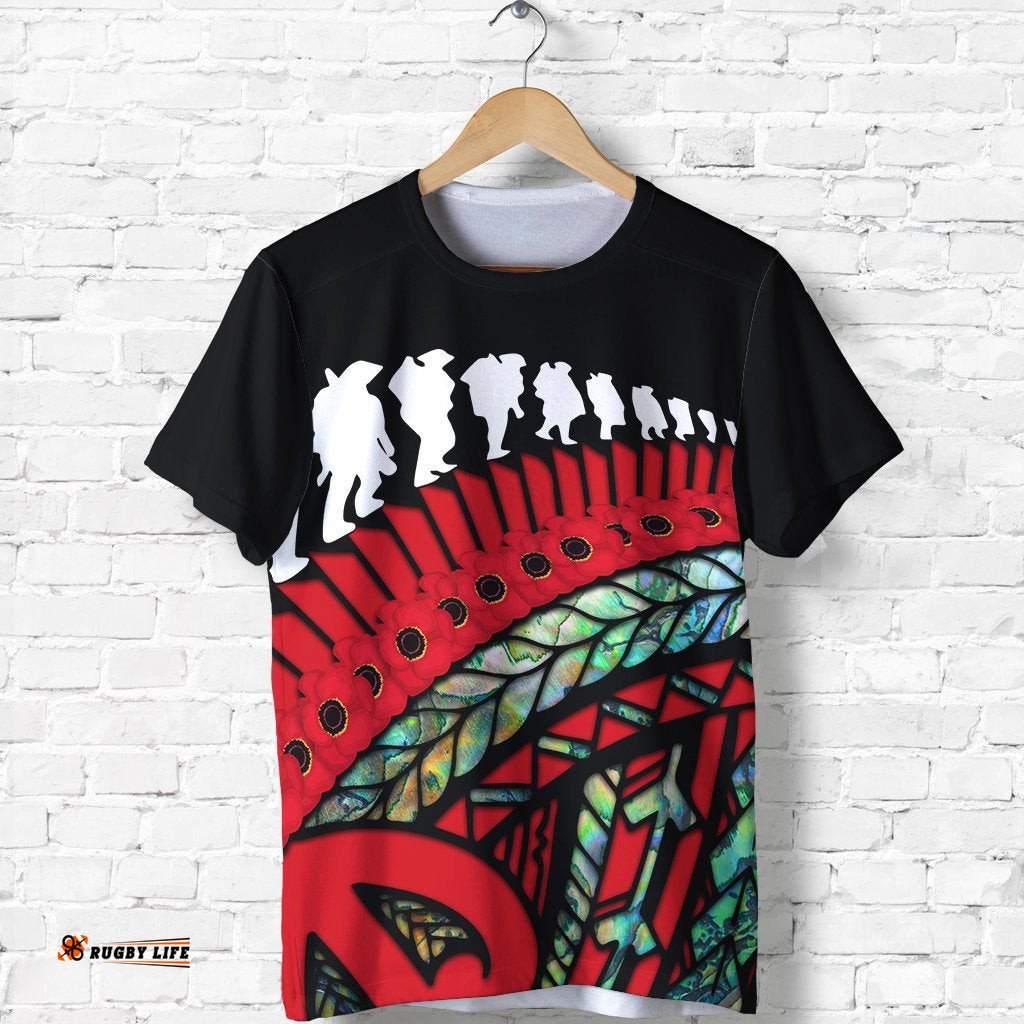 new zealand anzac shirt lest we forget paua shell poppies soldiers t shirtAmazing Aussie
