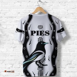 collingwood t shirt pies indigenous white