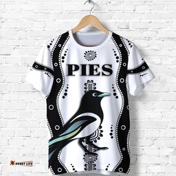 collingwood t shirt pies indigenous white