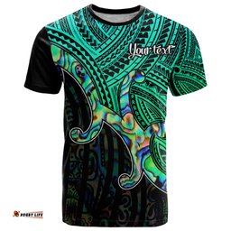custom aotearoa papua shell t shirt maori tribal pattern