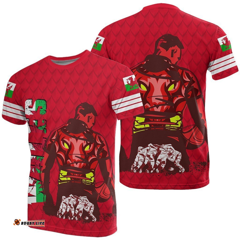 wales flag t shirt rugby winner