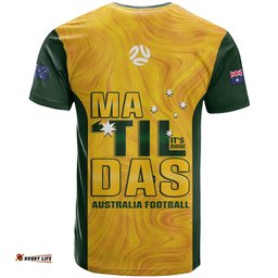 australia soccer t shirt cooney cross matildas gold version