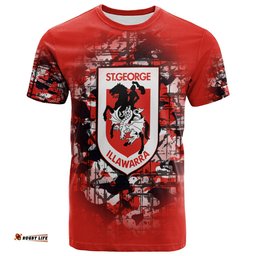 st george illawarra dragons t shirt camouflage vintage nrl 0