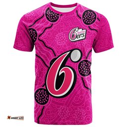 sydney sixers t shirt aboriginal dot painting