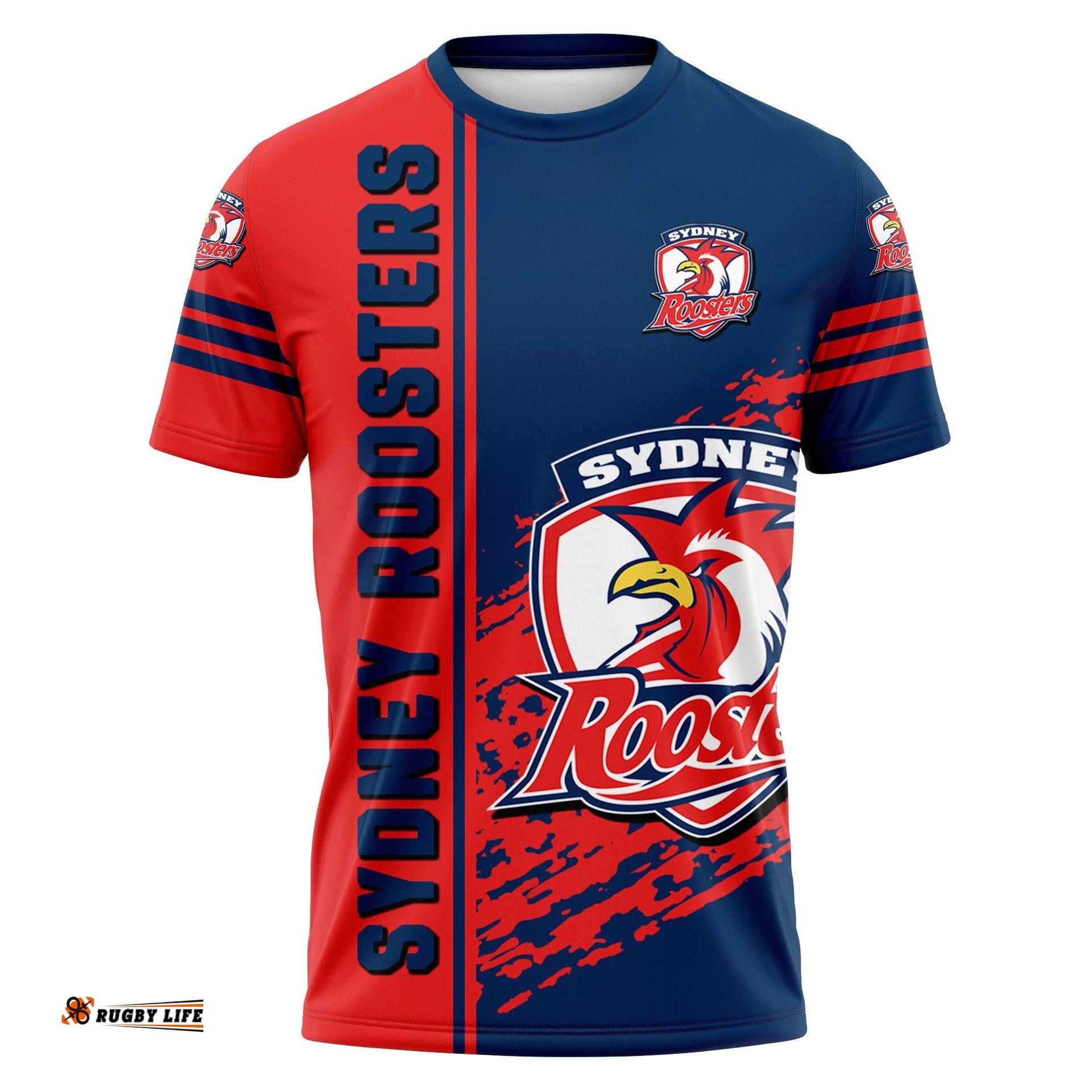 sydney roosters t shirt quarter style nrl 0