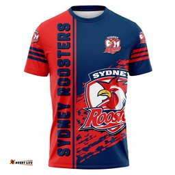 sydney roosters t shirt quarter style nrl 0