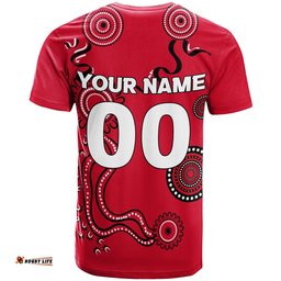 custom personalised western sydney wanderers t shirt indigenous dot painting art