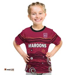 custom personalised qld maroons rugby t shirt indigenous