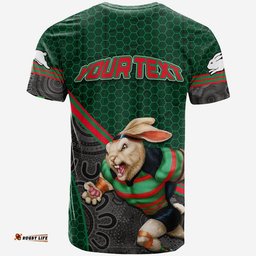 custom personalised rabbitohs rugby t shirt mix aboriginal simple