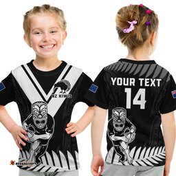 custom text and number new zealand silver fern rugby t shirt nz kiwi pacific maori sporty