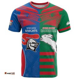 custom knights and rabbitohs rugby t shirt sporty style