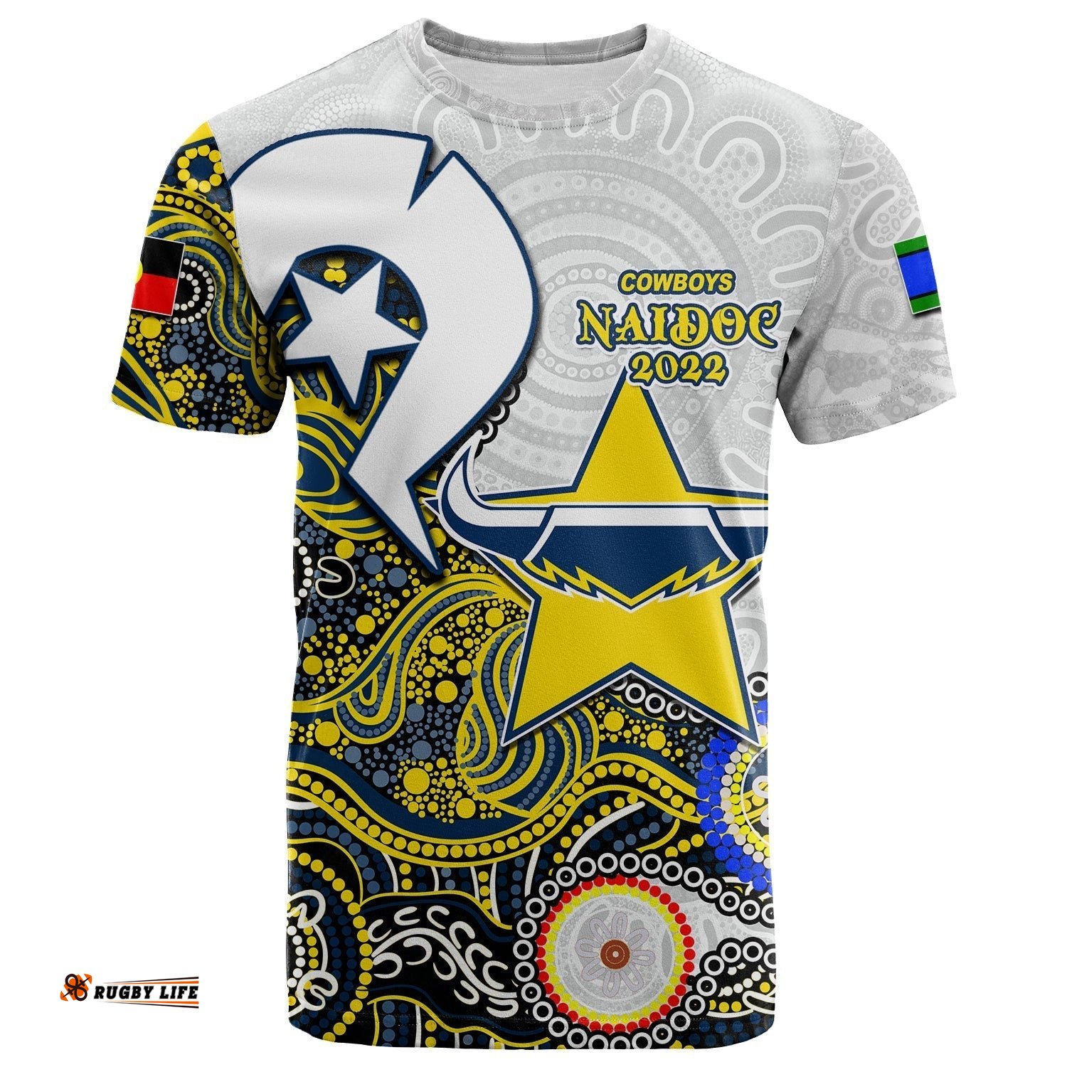 cowboys rugby t shirt naidoc 2022 patterns