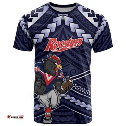custom roosters rugby polynesian tribal t shirt
