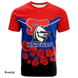 newcastle knights anzac day indigenous art t shirt