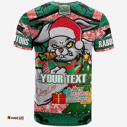 rabbitohs christmas rugby t shirt merry christmas super rabbitohs with rugby ball and aboriginal patterns custom t shirt