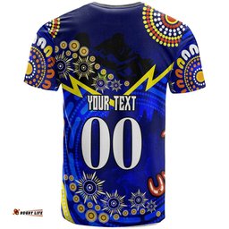 cowboys rugby t shirt custom cowboys bulls with aboriginal dot painting player and number t shirt