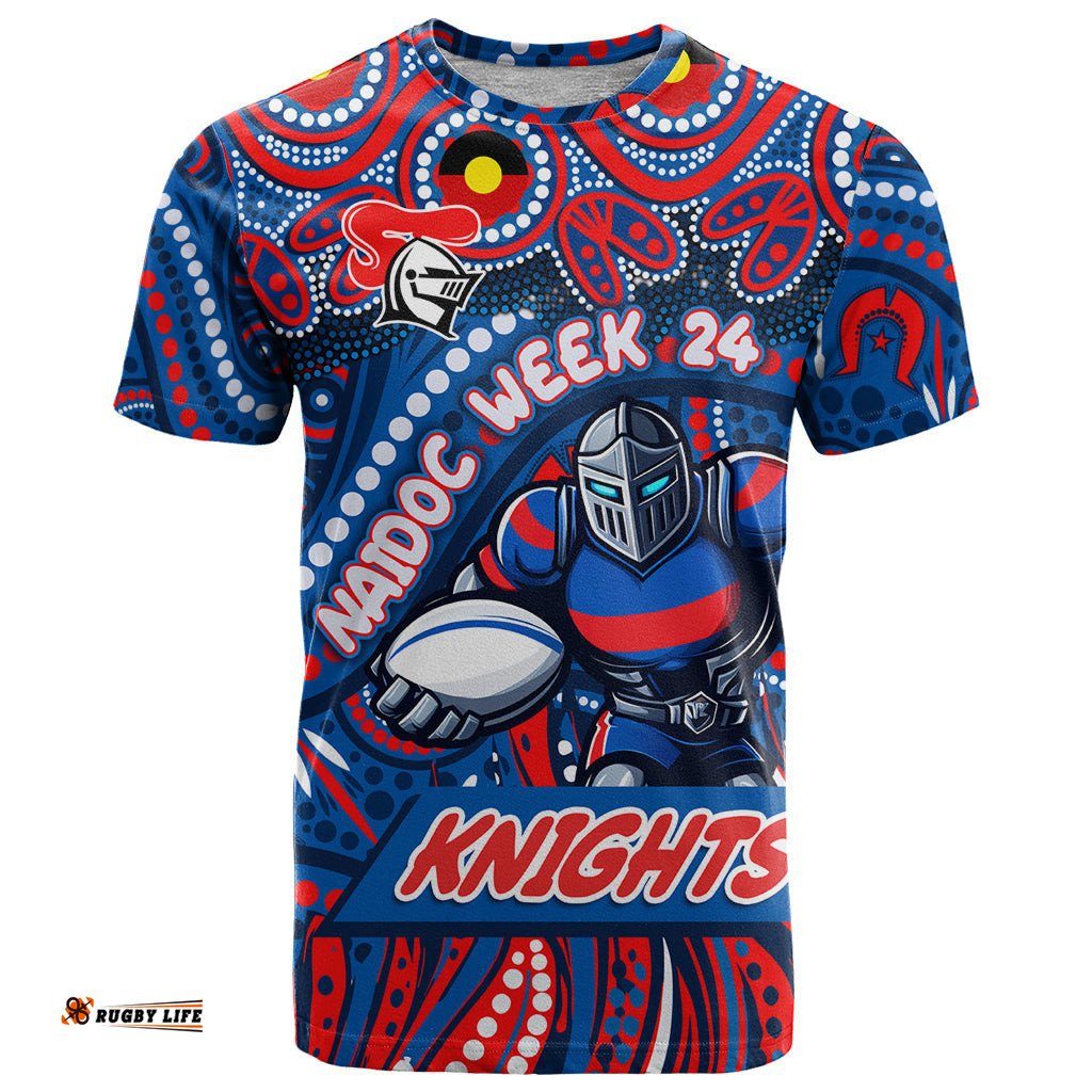 custom australia naidoc week 2024 t shirt newcastle knights mascot keep the fire burning dt02