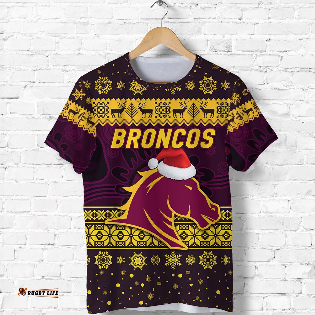 brisbane broncos t shirt christmas simple style purple