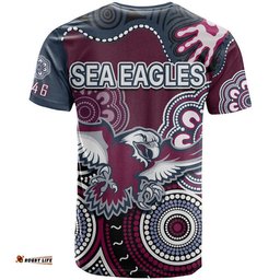 sea eagles rugby t shirt simple aboriginal 1946