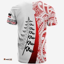 waitangi day t shirt maori mix fern style white