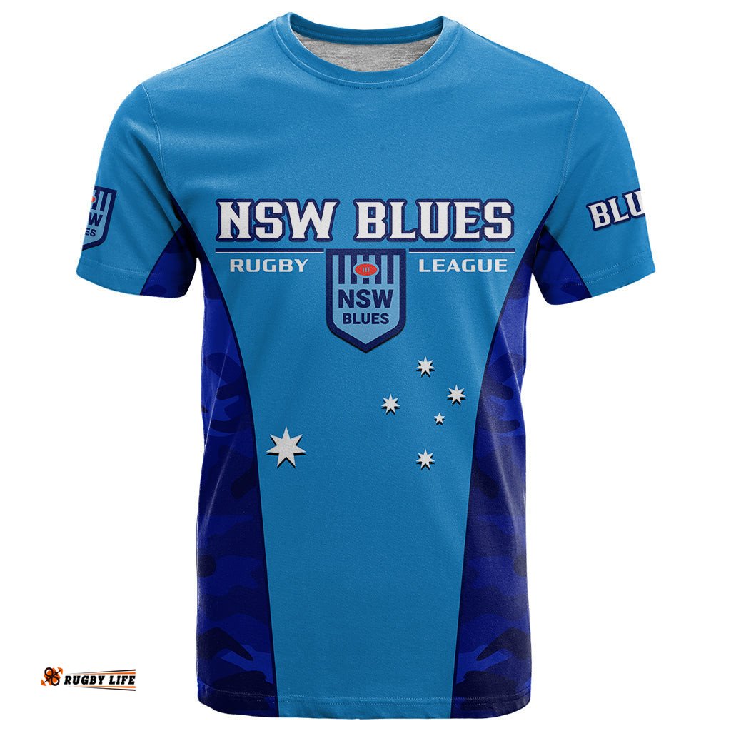 nsw rugby t shirt go blues camouflage sporty style