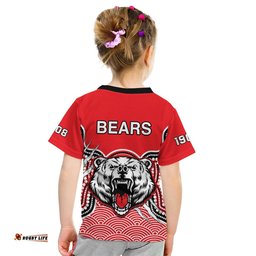 north sydney rugby t shirt bears 1908 indigenous pattern
