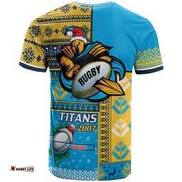 titans rugby t shirt custom christmas snowflakes titans mascot t shirt