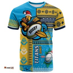 titans rugby t shirt custom christmas snowflakes titans mascot t shirt