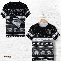 custom personalised magpies christmas t shirt indigenous collingwood football