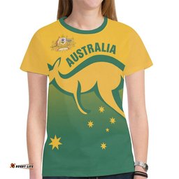 t shirt kangaroo t shirt australian coat of arms national color unisex