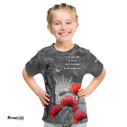 remembrance day t shirt soldier australian army rising sun with red poppy