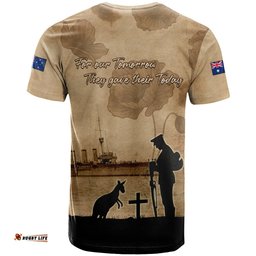 australia anzac day t shirt hmas sydney i chatham class light cruiser