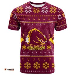 brisbane broncos t shirt christmas ugly style