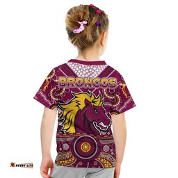 broncos rugby t shirt indigenous pattern artsy ver02