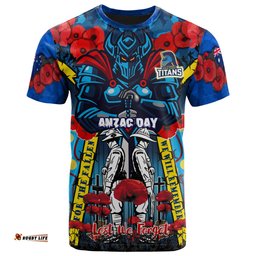 titans aboriginal rugby anzac day custom watercolour t shirt remembrance indigenous titans with poppy flower