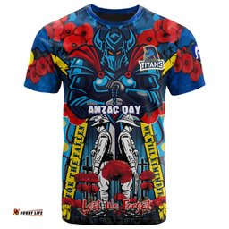 titans aboriginal rugby anzac day custom watercolour t shirt remembrance indigenous titans with poppy flower
