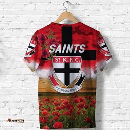 st kilda saints anzac t shirt poppy vibes