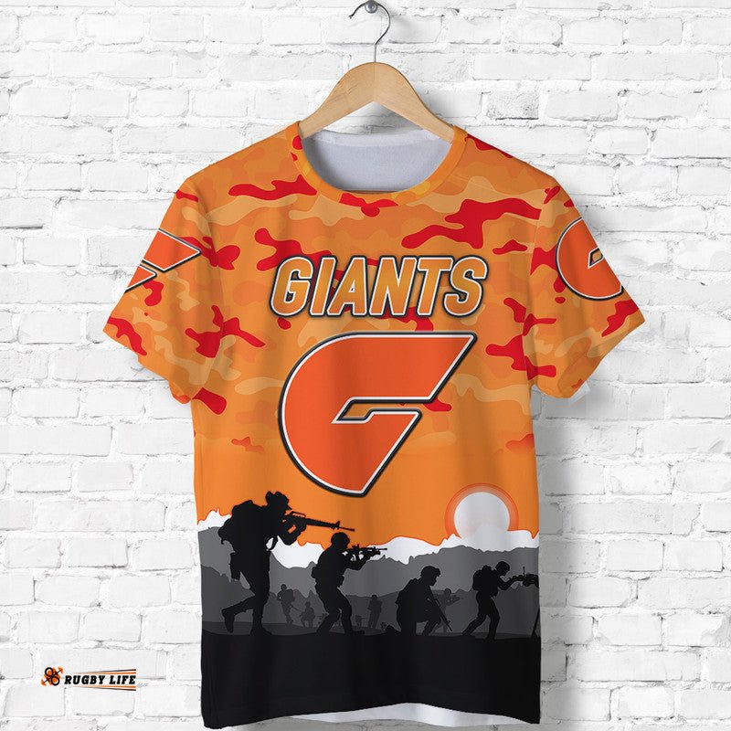 custom personalised greater western sydney giants anzac t shirt simple style