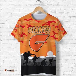 custom personalised greater western sydney giants anzac t shirt simple style