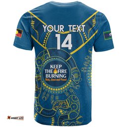 custom nrl eels naidoc week t shirt keep the fire burning indigenous art
