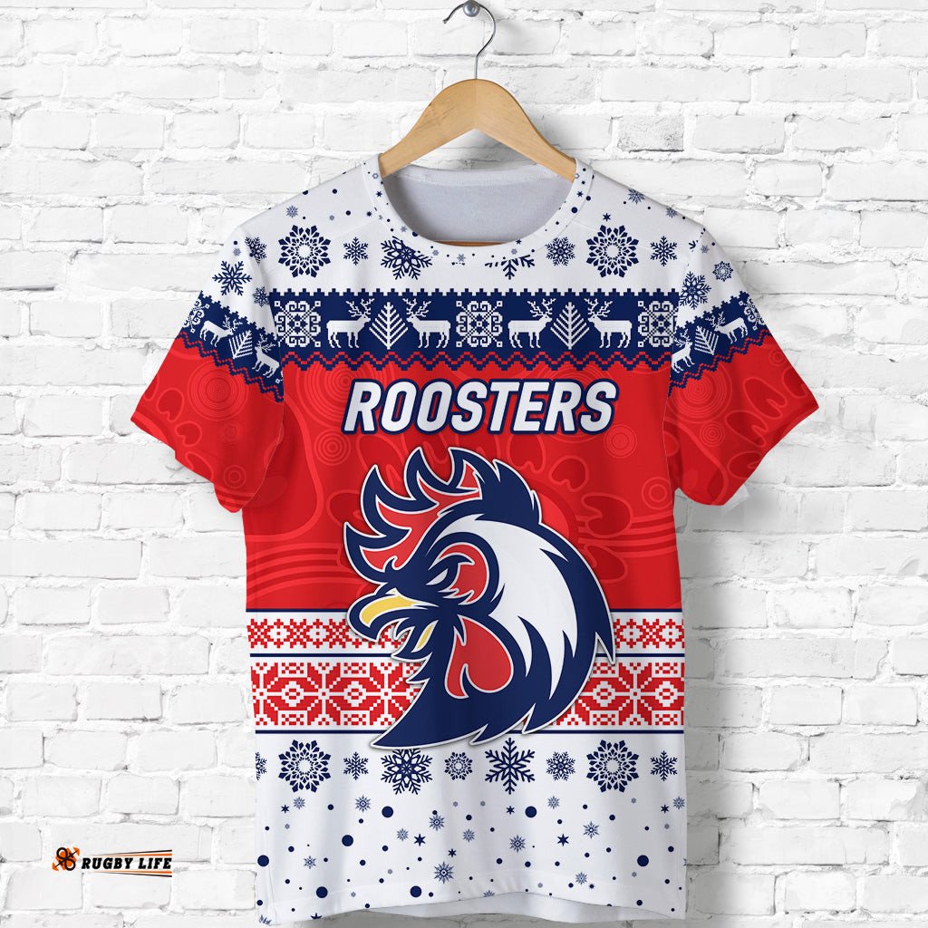 custom personalised sydney roosters t shirt christmas simple style white